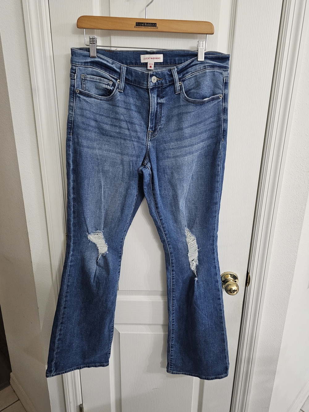Lucky Brand Blue Distressed Flare Jeans